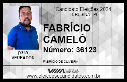 Candidato FABRÍCIO CAMELÔ 2024 - TERESINA - Eleições