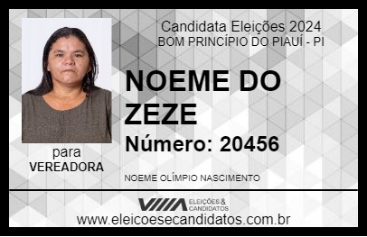 Candidato NOEME DO ZEZE 2024 - BOM PRINCÍPIO DO PIAUÍ - Eleições