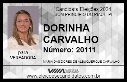 Candidato DORINHA CARVALHO 2024 - BOM PRINCÍPIO DO PIAUÍ - Eleições