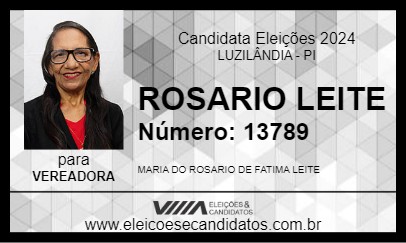 Candidato ROSARIO LEITE 2024 - LUZILÂNDIA - Eleições