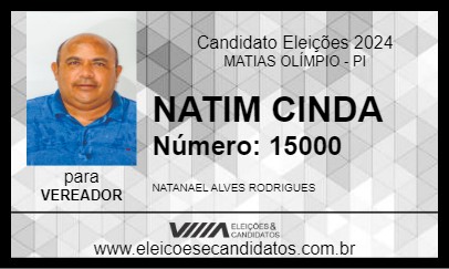 Candidato NATIM CINDA 2024 - MATIAS OLÍMPIO - Eleições