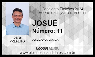 Candidato JOSUÉ 2024 - MORRO CABEÇA NO TEMPO - Eleições