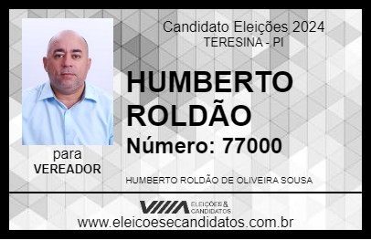 Candidato HUMBERTO ROLDÃO 2024 - TERESINA - Eleições