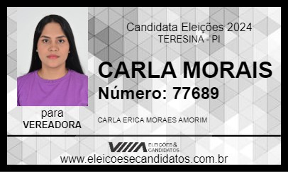 Candidato CARLA MORAES 2024 - TERESINA - Eleições