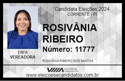 Candidato ROSIVÂNIA RIBEIRO 2024 - CORRENTE - Eleições