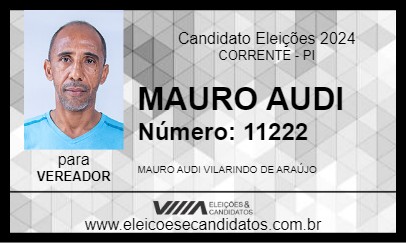 Candidato MAURO AUDI 2024 - CORRENTE - Eleições