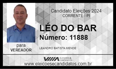 Candidato LÉO DO BAR 2024 - CORRENTE - Eleições