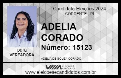 Candidato ADELIA  CORADO 2024 - CORRENTE - Eleições