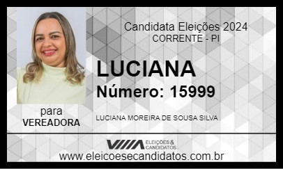 Candidato LUCIANA 2024 - CORRENTE - Eleições