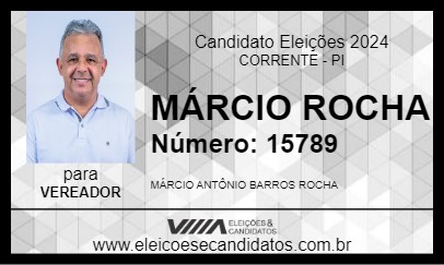 Candidato MÁRCIO ROCHA 2024 - CORRENTE - Eleições