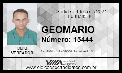 Candidato GEOMARIO 2024 - CURRAIS - Eleições