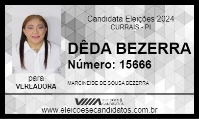 Candidato DÊDA BEZERRA 2024 - CURRAIS - Eleições