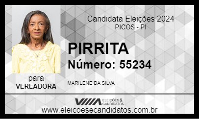 Candidato PIRRITA 2024 - PICOS - Eleições