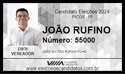 Candidato JOÃO RUFINO 2024 - PICOS - Eleições