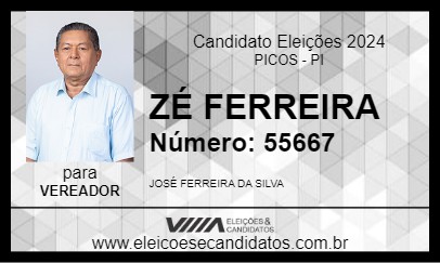 Candidato ZÉ FERREIRA 2024 - PICOS - Eleições