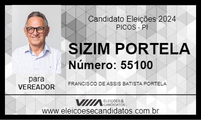 Candidato SIZIM PORTELA 2024 - PICOS - Eleições