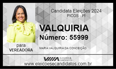 Candidato VALQUIRIA 2024 - PICOS - Eleições