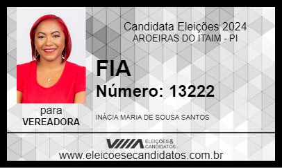 Candidato FIA 2024 - AROEIRAS DO ITAIM - Eleições