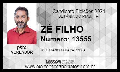 Candidato ZÉ FILHO 2024 - BETÂNIA DO PIAUÍ - Eleições