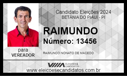 Candidato RAIMUNDO 2024 - BETÂNIA DO PIAUÍ - Eleições