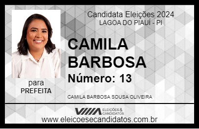 Candidato CAMILA BARBOSA 2024 - LAGOA DO PIAUÍ - Eleições