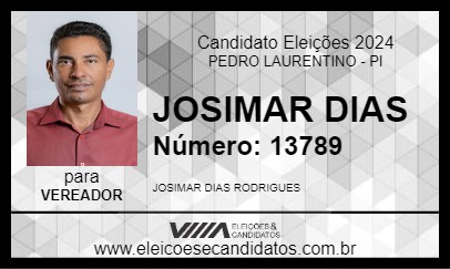 Candidato JOSIMAR DIAS 2024 - PEDRO LAURENTINO - Eleições