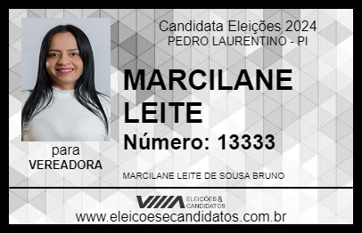 Candidato MARCILANE LEITE 2024 - PEDRO LAURENTINO - Eleições