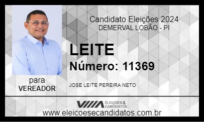 Candidato LEITE 2024 - DEMERVAL LOBÃO - Eleições