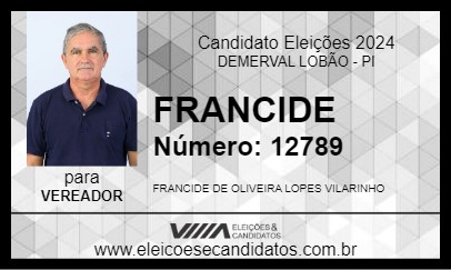 Candidato FRANCIDE 2024 - DEMERVAL LOBÃO - Eleições