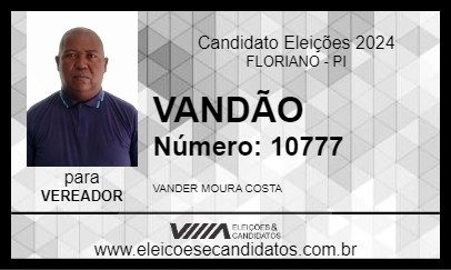 Candidato VANDÃO 2024 - FLORIANO - Eleições