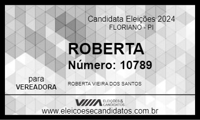 Candidato ROBERTA 2024 - FLORIANO - Eleições