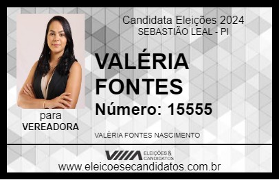 Candidato VALÉRIA FONTES 2024 - SEBASTIÃO LEAL - Eleições