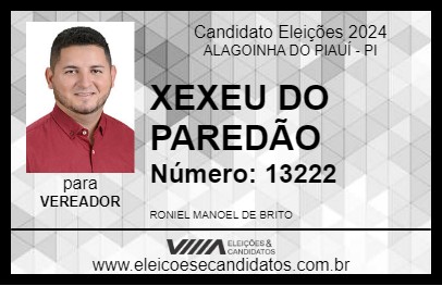 Candidato XEXEU DO PAREDÃO 2024 - ALAGOINHA DO PIAUÍ - Eleições