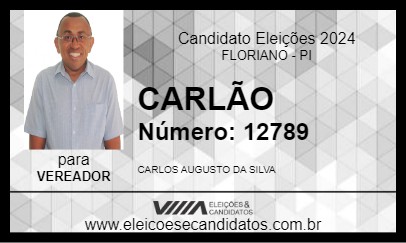 Candidato CARLÃO 2024 - FLORIANO - Eleições