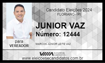 Candidato JUNIOR VAZ 2024 - FLORIANO - Eleições