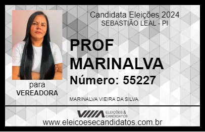 Candidato PROF MARINALVA 2024 - SEBASTIÃO LEAL - Eleições