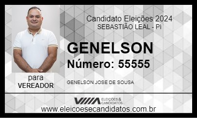 Candidato GENELSON 2024 - SEBASTIÃO LEAL - Eleições