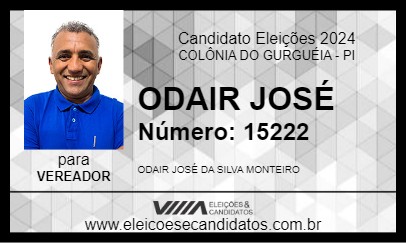 Candidato ODAIR JOSÉ 2024 - COLÔNIA DO GURGUÉIA - Eleições