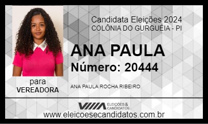 Candidato ANA PAULA 2024 - COLÔNIA DO GURGUÉIA - Eleições