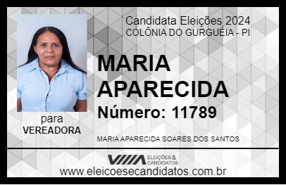 Candidato MARIA APARECIDA 2024 - COLÔNIA DO GURGUÉIA - Eleições