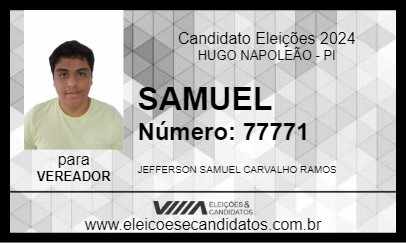 Candidato SAMUEL 2024 - HUGO NAPOLEÃO - Eleições