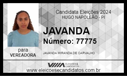 Candidato JAVANDA 2024 - HUGO NAPOLEÃO - Eleições