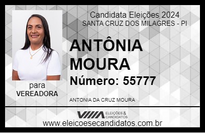 Candidato ANTÔNIA MOURA 2024 - SANTA CRUZ DOS MILAGRES - Eleições