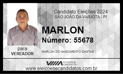 Candidato MARLON 2024 - SÃO JOÃO DA VARJOTA - Eleições