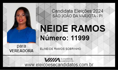 Candidato NEIDE RAMOS 2024 - SÃO JOÃO DA VARJOTA - Eleições