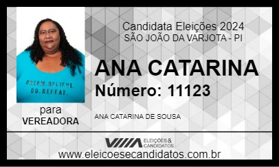 Candidato ANA CATARINA 2024 - SÃO JOÃO DA VARJOTA - Eleições