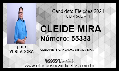 Candidato CLEIDE MIRA 2024 - CURRAIS - Eleições