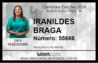 Candidato IRANILDES BRAGA 2024 - BURITI DOS LOPES - Eleições