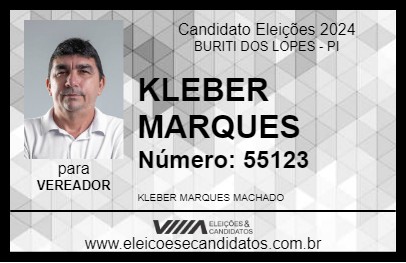 Candidato KLEBER MARQUES 2024 - BURITI DOS LOPES - Eleições