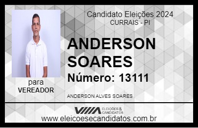 Candidato ANDERSON SOARES 2024 - CURRAIS - Eleições